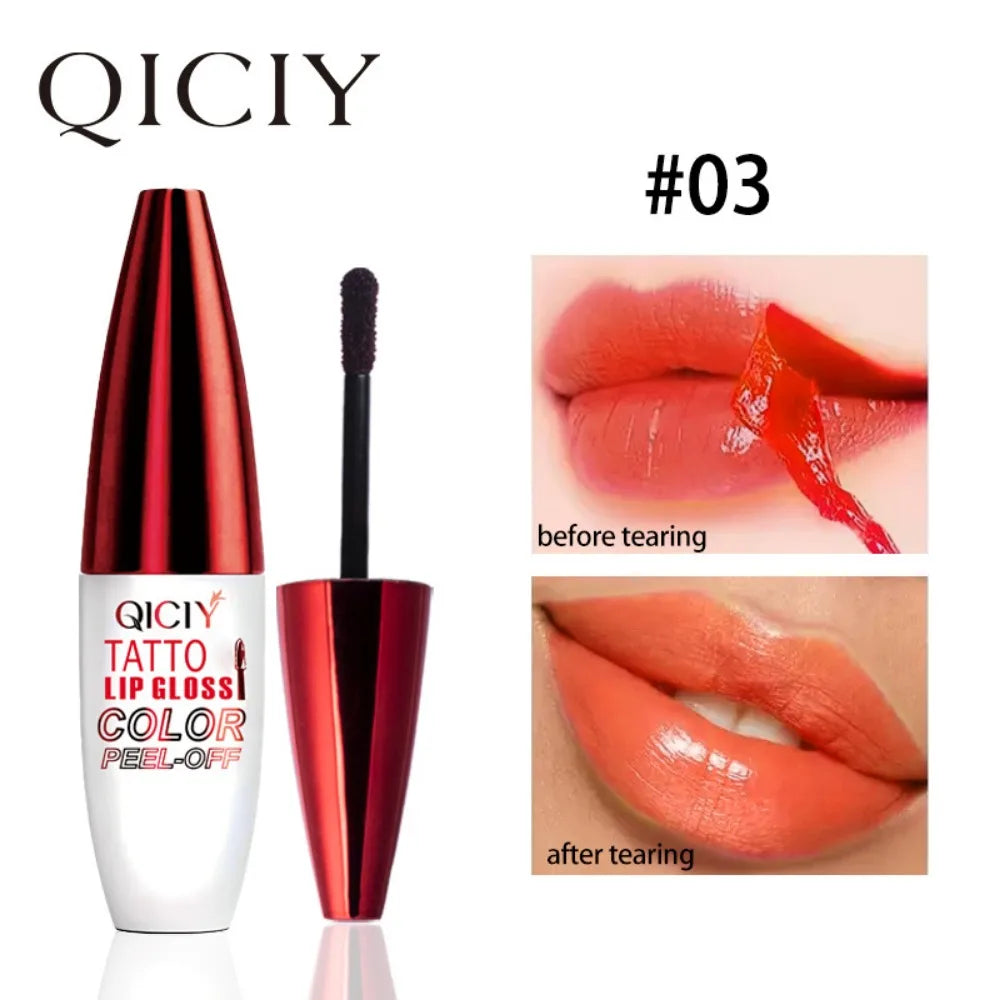 4 Color Liquid Peel-off Lip Gloss Waterproof Long-lasting Matte Lipstick Non-stick Cup Makeup Moisturizing Lip Tattoo Pigment HIP 03