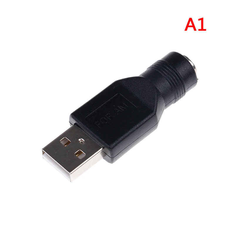 5V DC 5.5x2.1mm to USB 2.0 Male Female Adapter Converter USB DC Adapter HIP A1