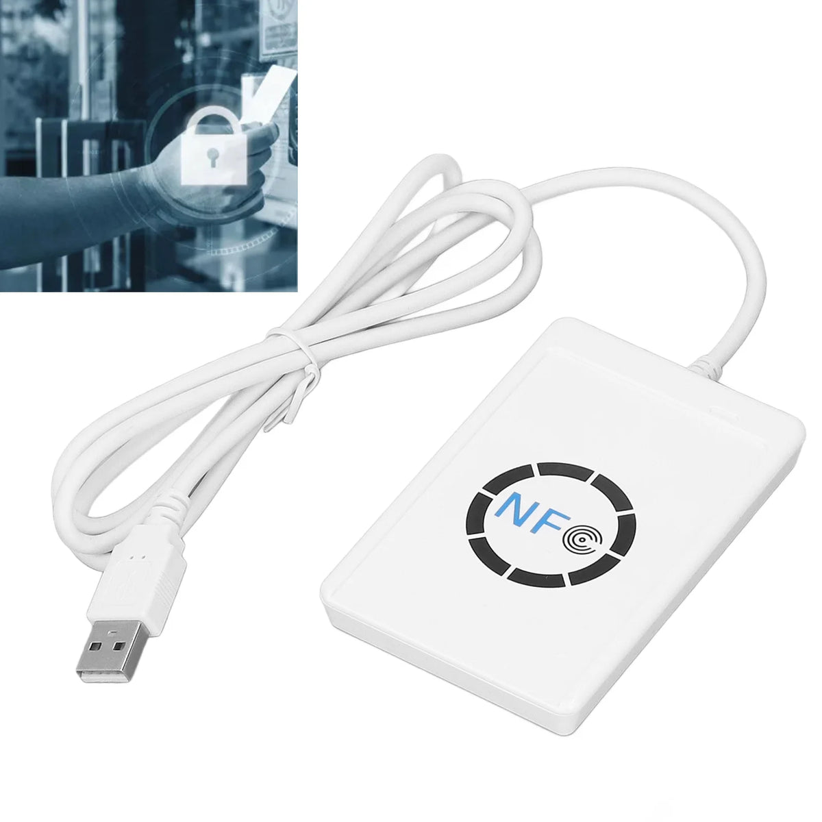 USB NFC Smart IC Card Reader Writer Copier Duplicator Contactless 13.56MHz 424kbps for FeliCa NFC Tags HIP