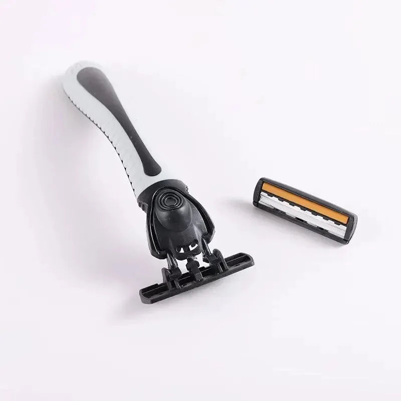 Men's Reusable Two-Layer Razor – Multi-Tool Head Change Manual Men's Razor HIP