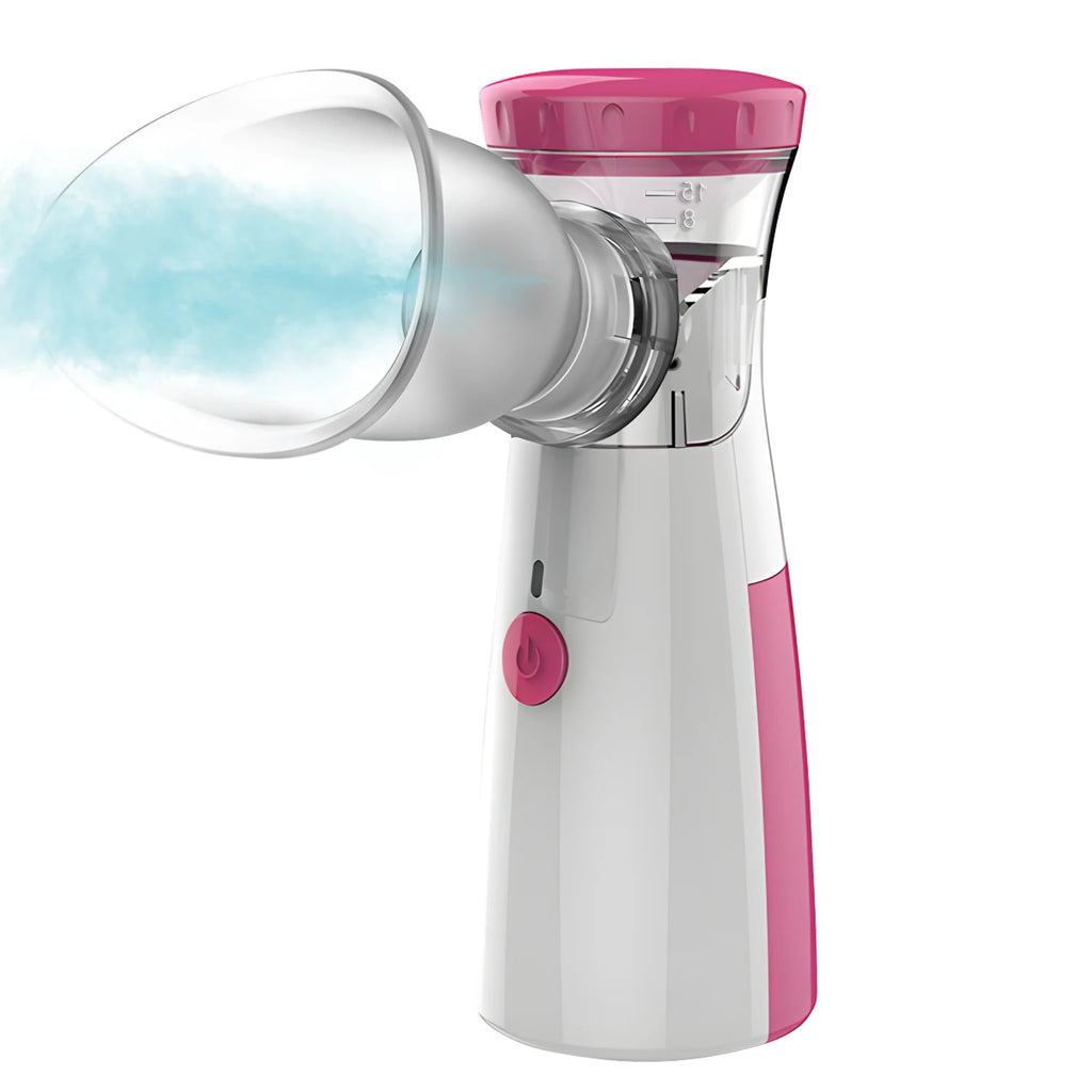 Fireurus Handheld Eye Steamer Mesh Nebulizer – Eye Spa Mist Eye Steamer Device HIP Pink No plug