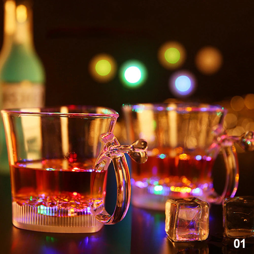 Flashing Cup Wine Beer Whisky Mug Water Beverage Drinking Glass LED Automatic Glowing Cup Party Decorative Supplies New HIP