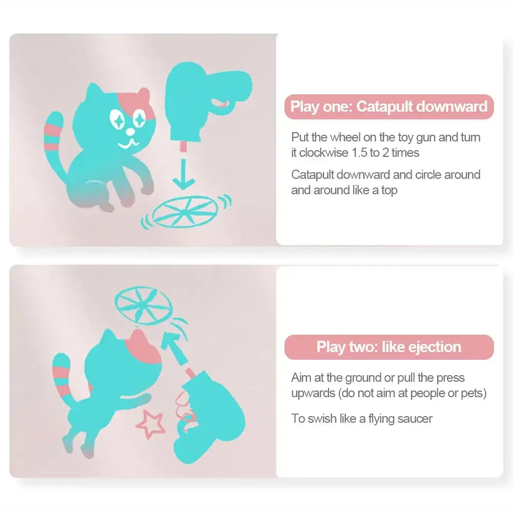 Flying Disc Cat Interactive Teaser Fetch Toy for Small Kittens Dogs Chasing Pet Funny Teaser Supplies Cat Games Pet Accessories HIP