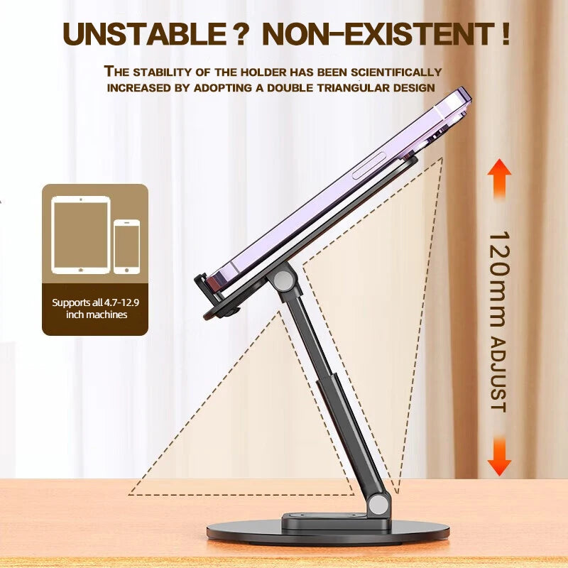 360° Foldable Desk Phone & Tablet Stand | Non-Slip Base Desk Phone Stand HIP