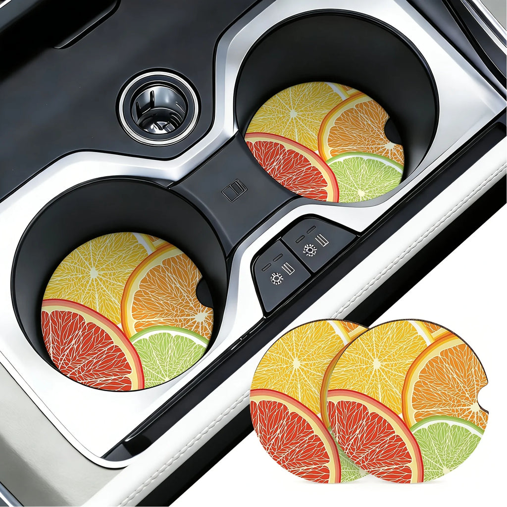 2-Pack Car Cup Holder Non-Slip Mats – Beverage Coasters Car Cup Holder Mat HIP