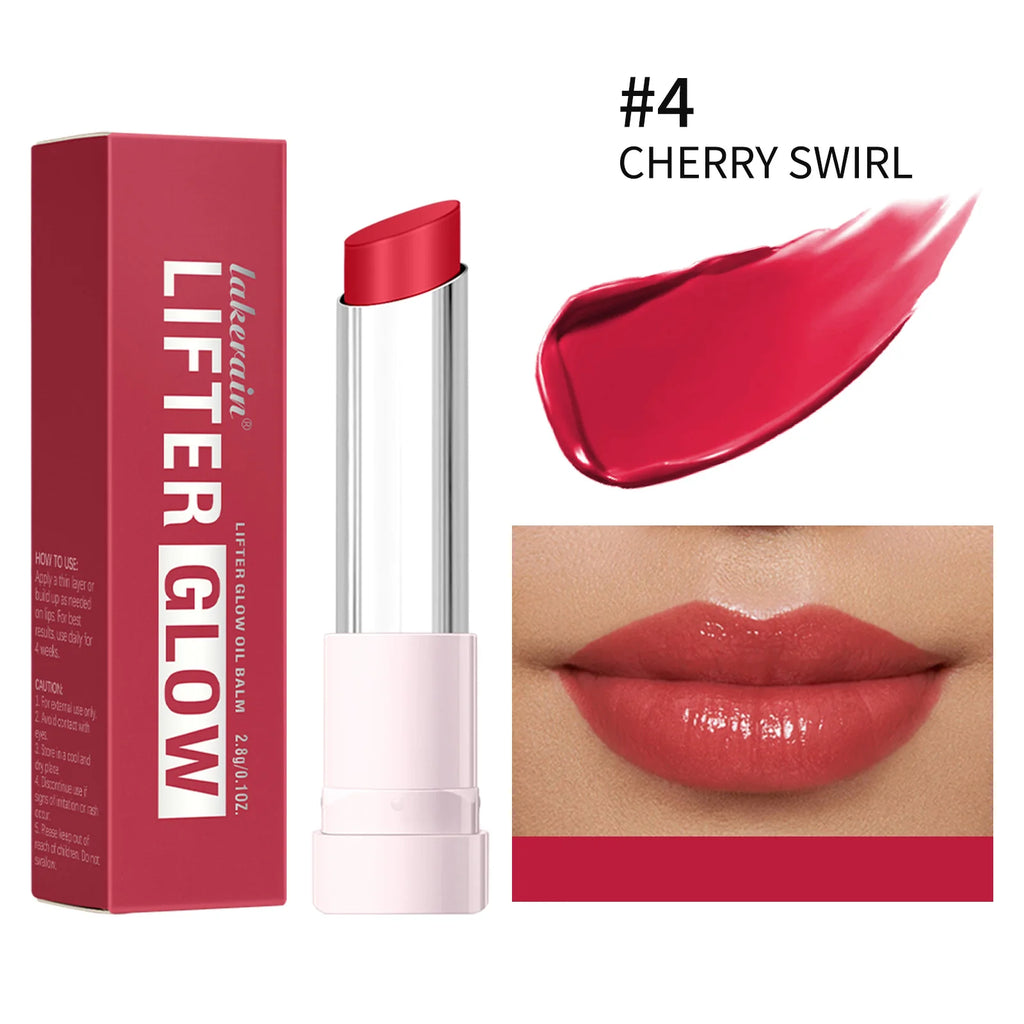 Lip Balm Lifter Glaze Oil Balm with Hyaluronic Acid and Hydrating Oil Blend with 24HRs of Smooth Moisturizing Shine Pink Makeup HIP 4CHERRY SWIRL