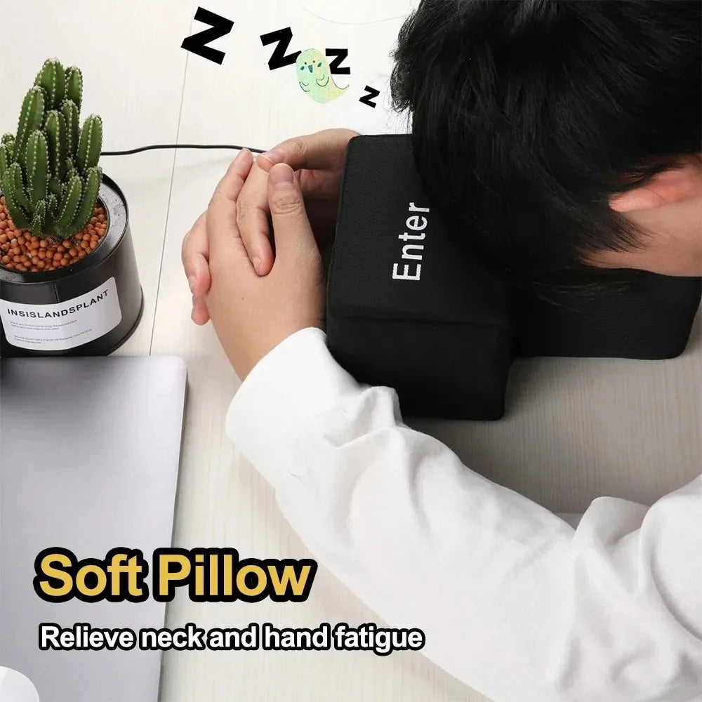 Giant USB Enter Key Desk Toy & Pillow – Office Stress Button Novelty Desk Toy HIP