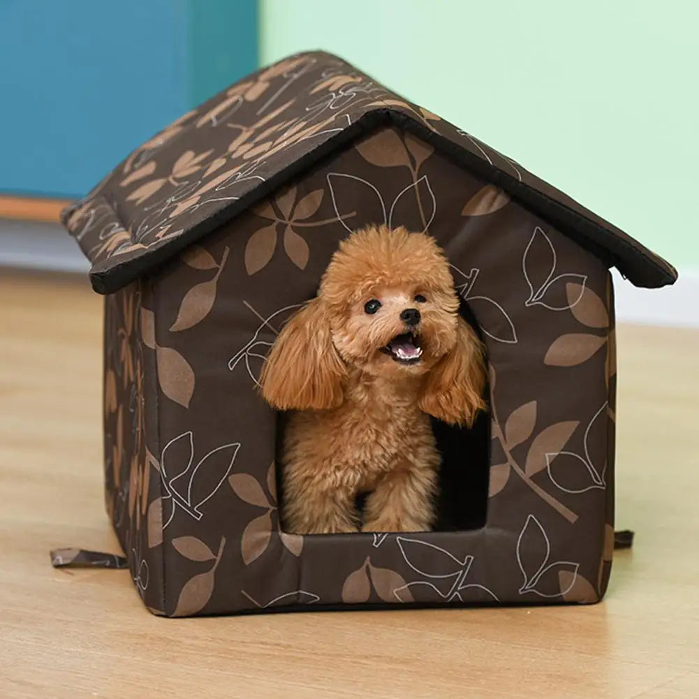 Winter Waterproof Cat House Bed Outdoor Warm Shelter Dog Kennel Foldable Pet Cabin Tent Insulated Supplies DropShipping HIP