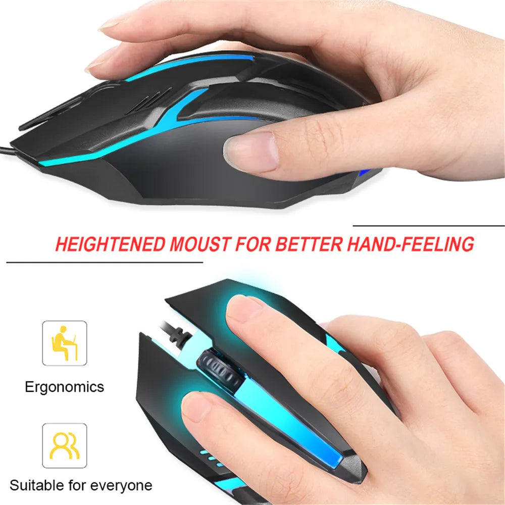 Kebidumei 5000 DPI Wired Gaming Mouse – 7-Color LED RGB Wired Gaming Mouse HIP