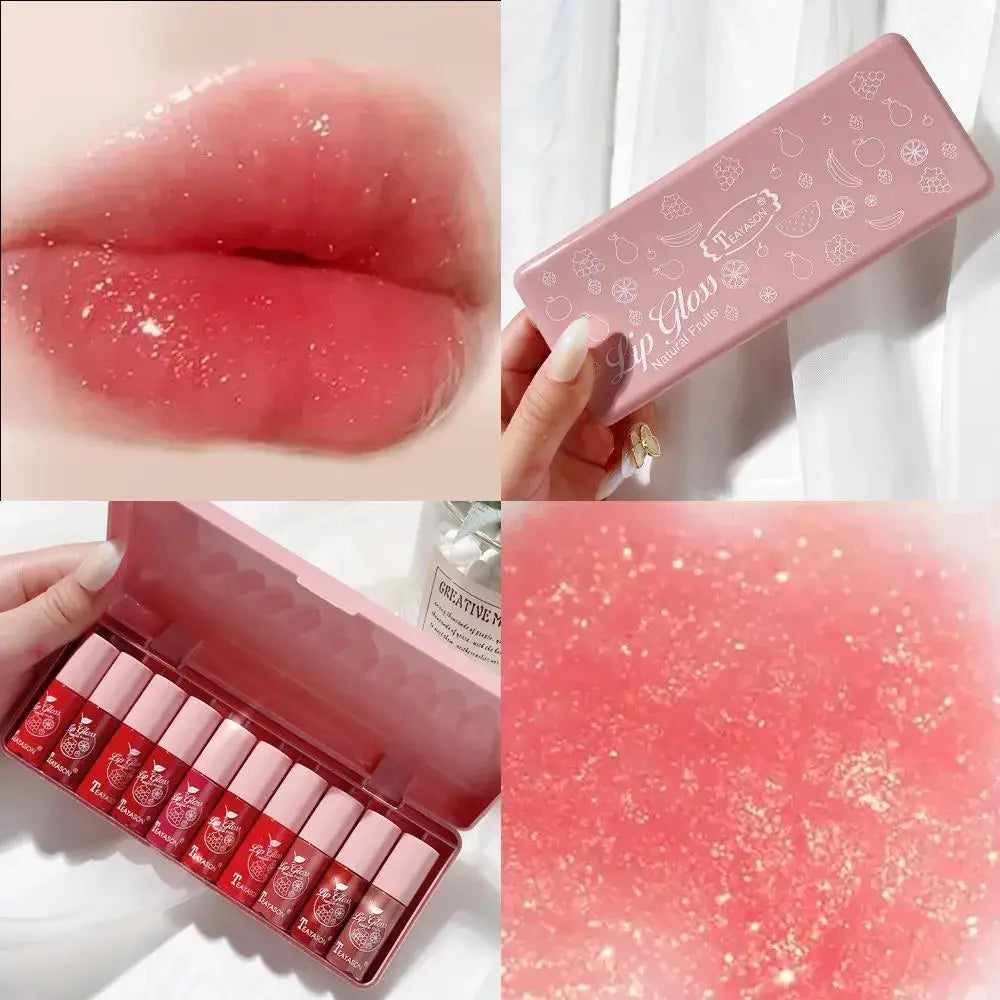 TEAYASON 10-Color Velvet Matte Lip Gloss Set – Waterproof Lip Gloss Set HIP