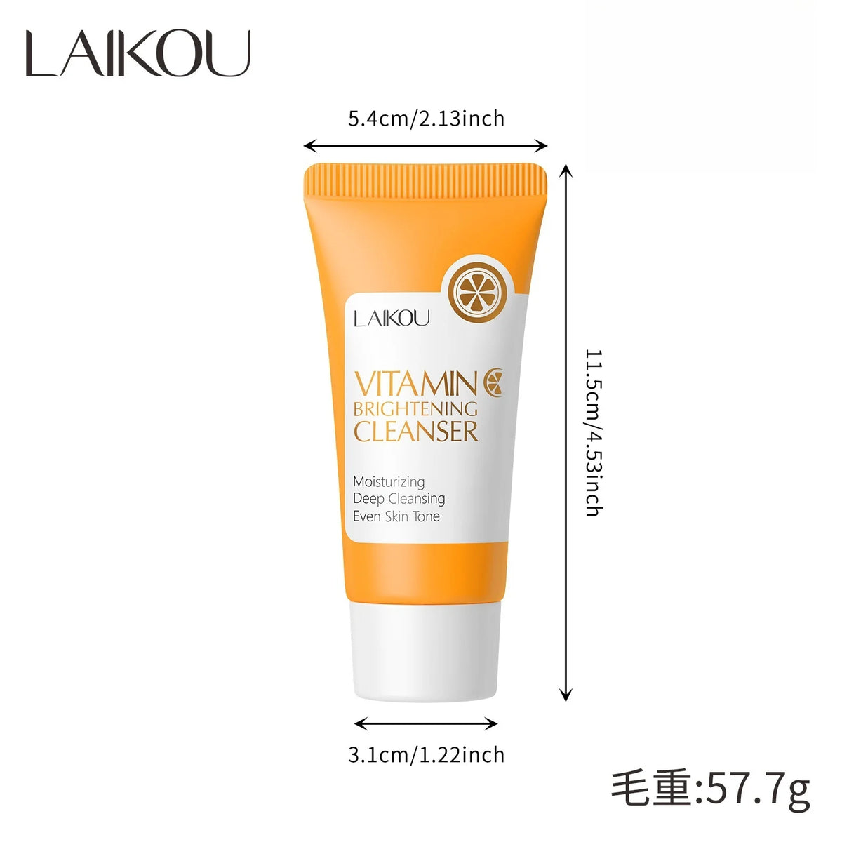 LAIKOU Vitamin C Facial Cleanser 50g – Brightening & Pores Vitamin C Cleanser HIP 01 50g