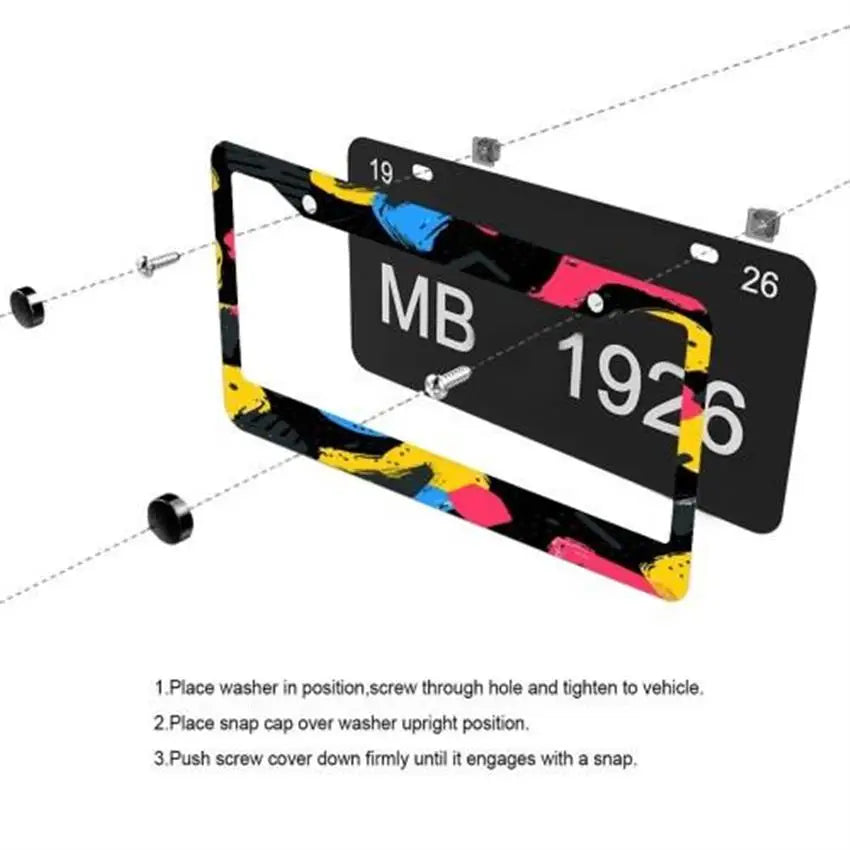 Halloween Ghost License Plate Frames 2 Pack – Aluminum License Plate Frame HIP