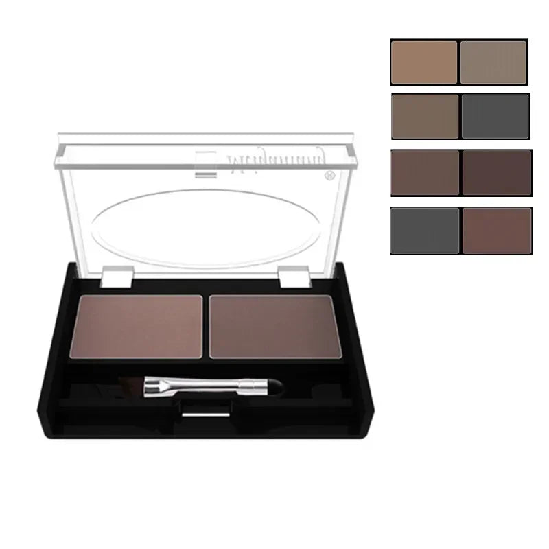 Professional Brand Eyeshadow Makeup 2 Color Waterproof Eyebrow Powder Eye Shadow Eye Brow Palette + Brush Eyebrow Enhancer HIP