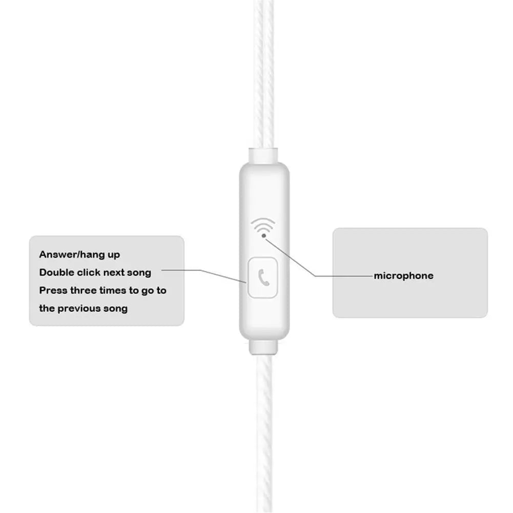 SEamopar 3.5mm In-Ear Wired Earphones with Mic & Volume Control Wired In-Ear Earphones HIP