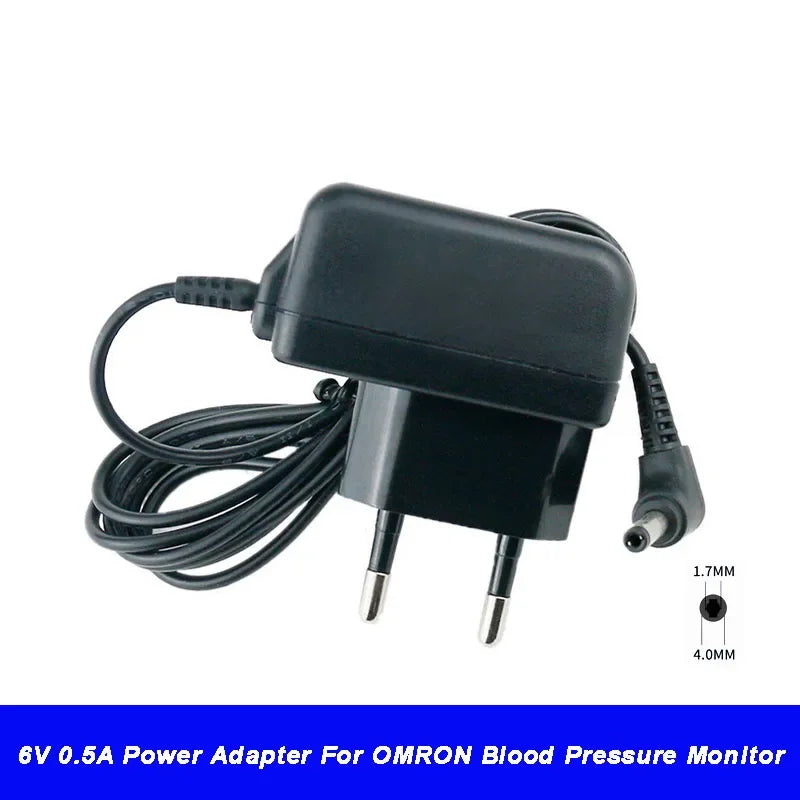 6V 500mA Power Adapter for Omron Blood Pressure Monitors AC/DC Power Adapter HIP