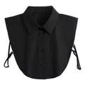 Fake Collar Detachable Collar for Girls Shirts Half False Blouse Baccalaureate Gown Tops Solid Color False Collar White/Black HIP D
