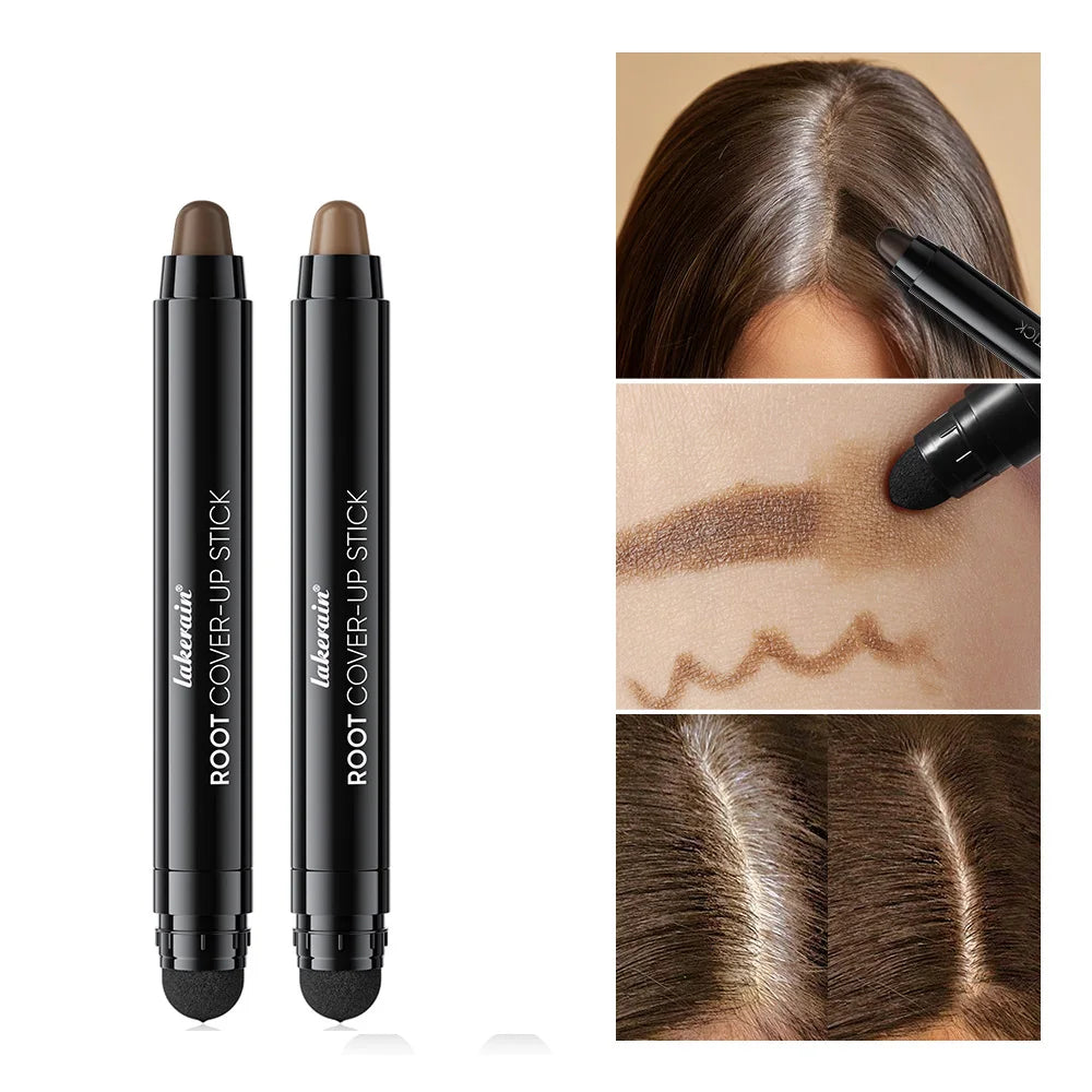 Hair Line Stick Pen Waterproof Hair Dye Pen & Brush Instantly Cover Grey White Hair Natural Hair Filling Hairline Shadow Makeup HIP MEDIUM and LIGHTEST