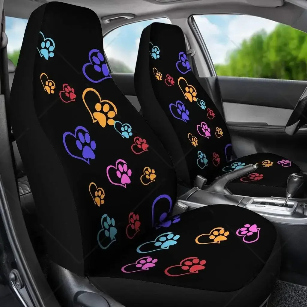 Puppy Paw Print Car Seat Covers for Women – Set of 2 Car Seat Covers HIP
