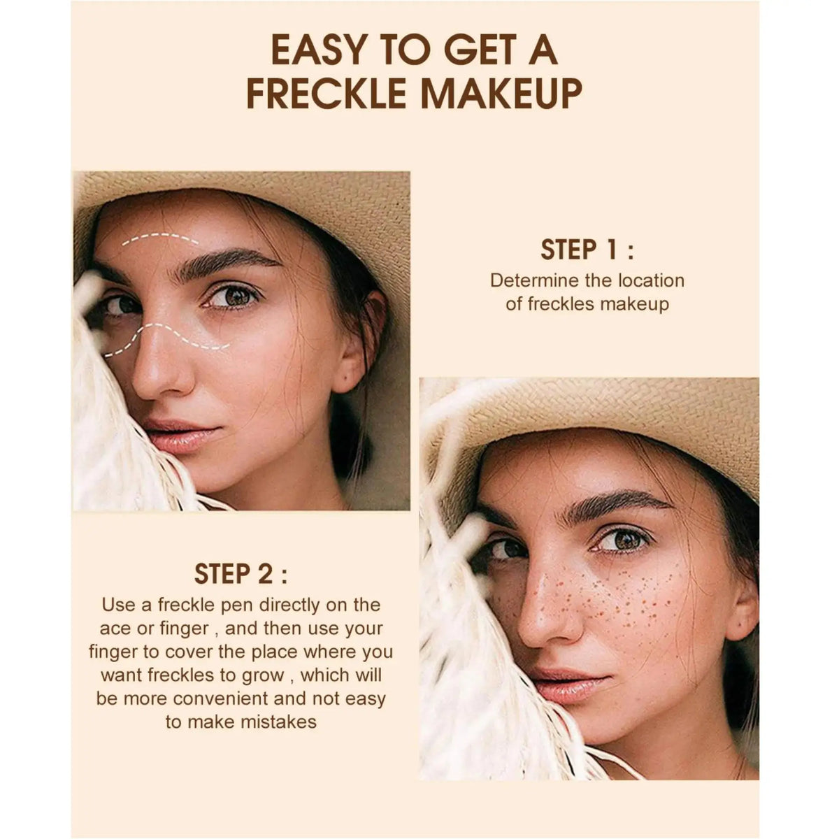 Handaiyan 4-Pc Fake Freckle Pen Set – Waterproof Sunkissed Freckle Makeup Pen HIP