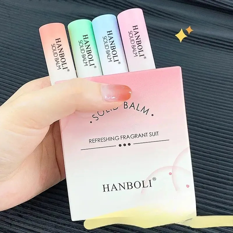 4-Pack Solid Perfume Sticks – Portable Long-Lasting Fragrance Solid Perfume Set HIP