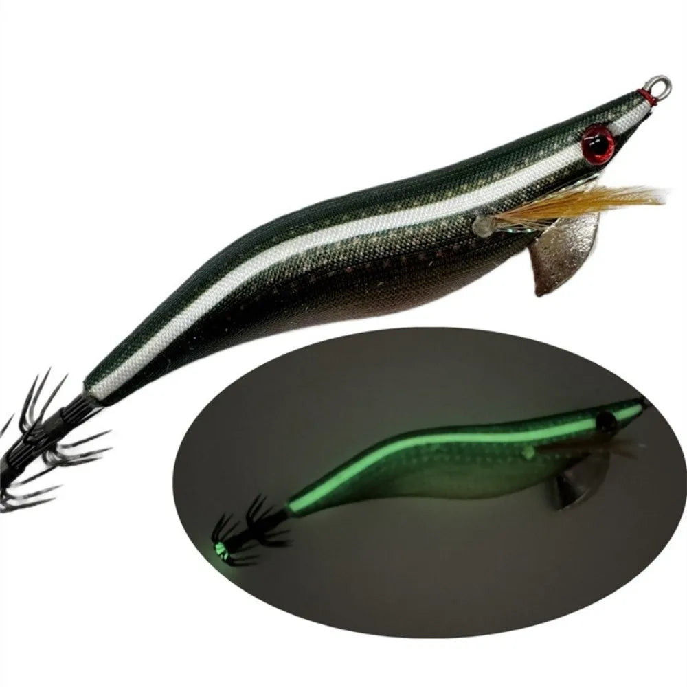 UV Glow Squid Jig Egi Lure 3.0#/3.5# Japan Style Jigging Squid Jig Lure HIP