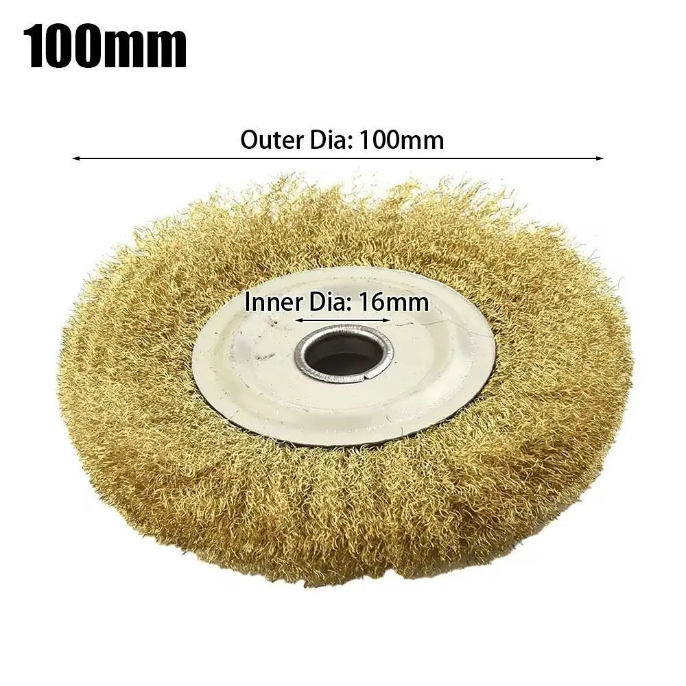 Pure Brass Flat Wire Wheel 100/125/150mm – Grinder Brush Wire Wheel Brush HIP 100mm