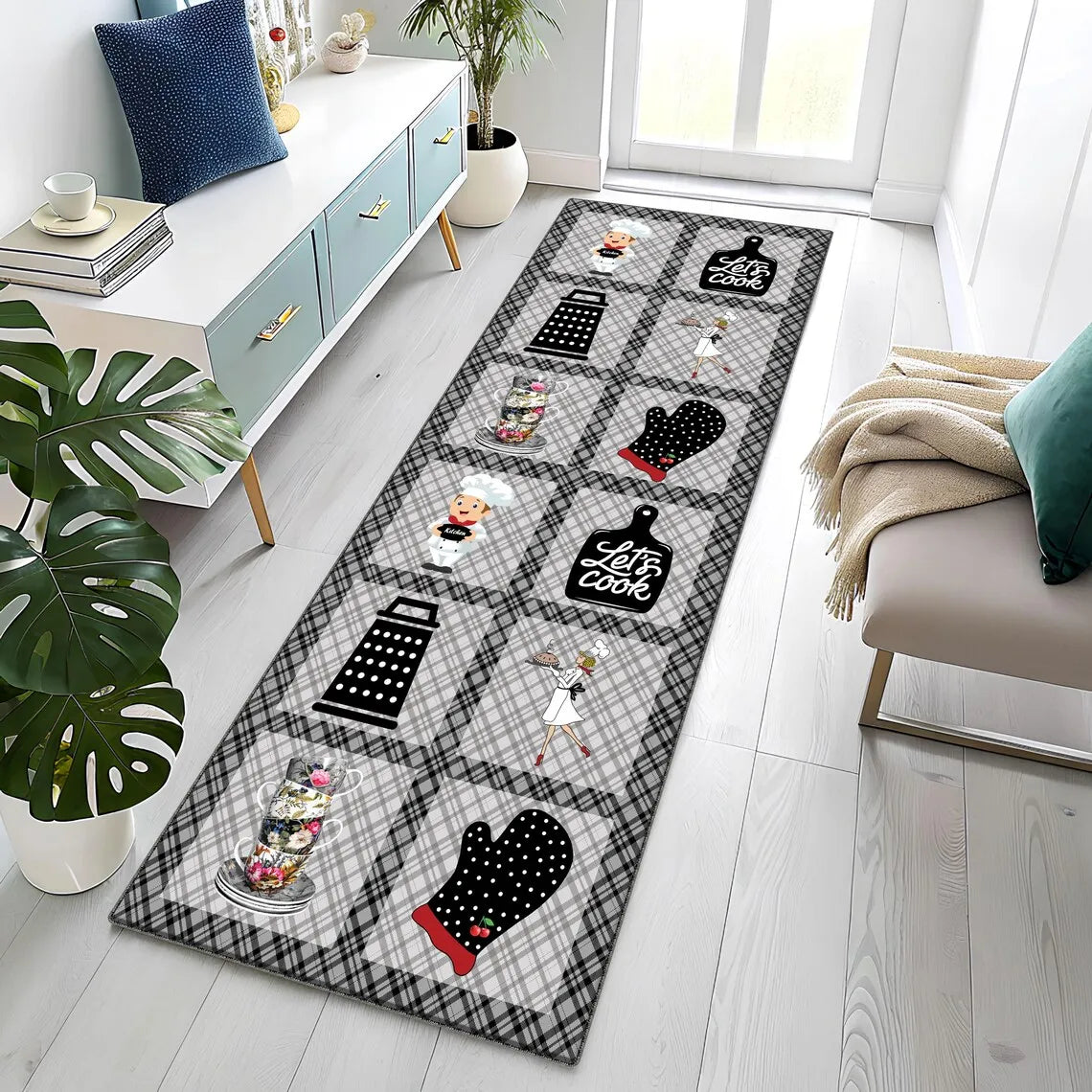 Retro Coffee Espresso Runner Rug – Anti-Slip Kitchen Mat Runner Rug HIP 1 50X150cm-Felt