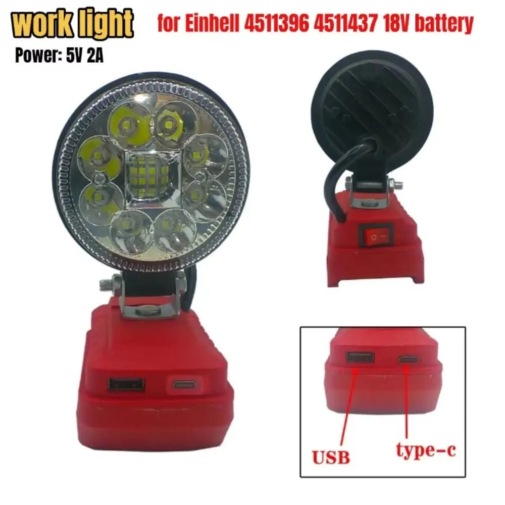 LED Work Light for Einhell 18V Battery – 16 LED Adjustable LED Work Light HIP