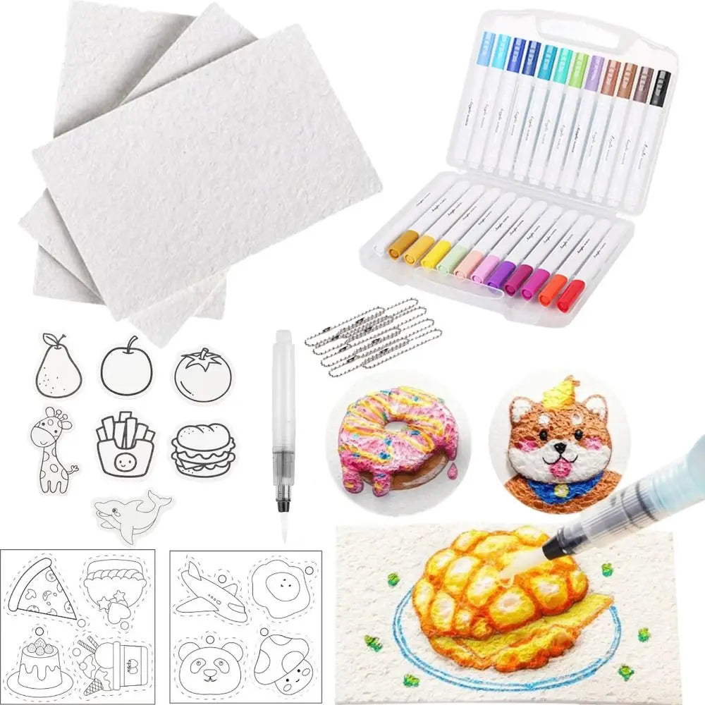 Kids Magic Puffy Paint Kit – 3D Foam Texture Art Drawing Set Kids Art Kit HIP