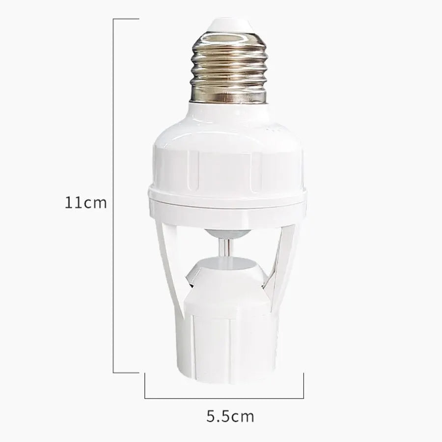 E27 Bulb Socket Adapter With PIR Motion Sensor Light Switch 100-240V E27 Lamp Base Light Lamp Holder Converter Motion Detector HIP
