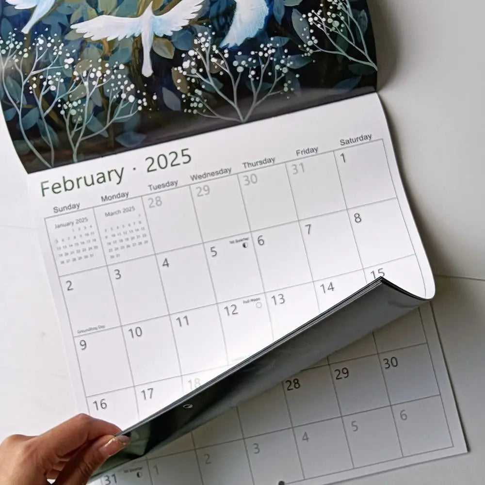 2025 Forest Fairy Tale Wall Calendar – Moon Phase Planner Wall Calendar HIP