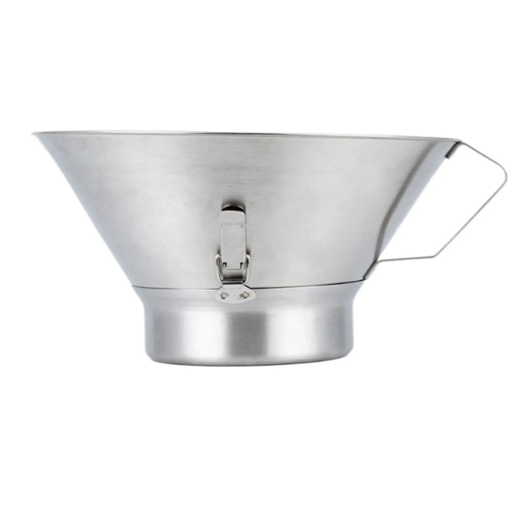 French Fries Oil Strainer 304 Stainless Steel Grease Funnel Food Draining Bowl with Oil Catcher for Home Kitchen Commercial HIP