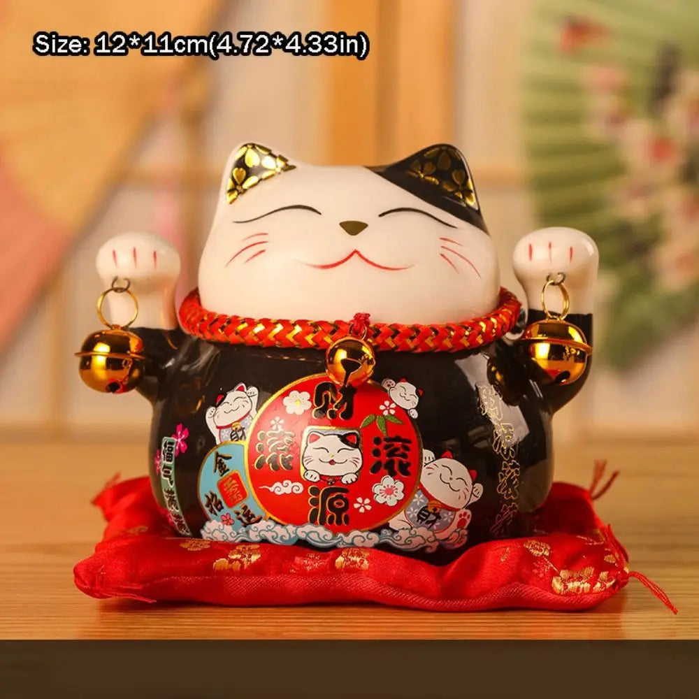 4.5" Lucky Cat Ceramic Piggy Bank – Home & Desk Décor Ceramic Desk Ornament HIP