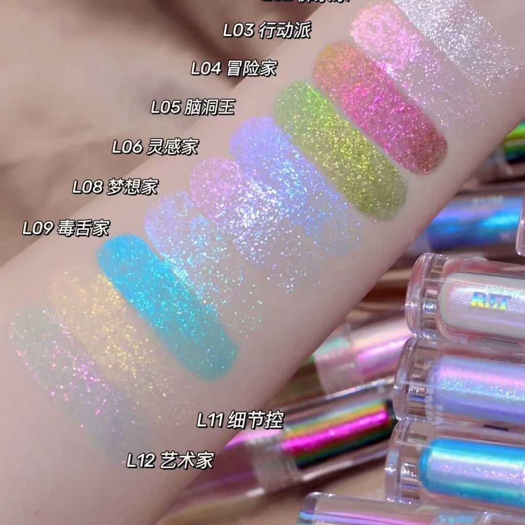 RMT Liquid Eyeshadow Chameleon Iridescent Glitter Highlighter Liquid Eyeshadow HIP