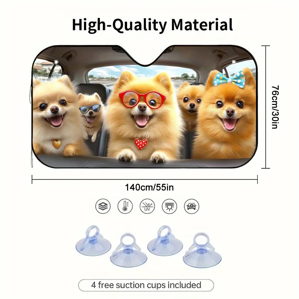 Pomeranian Sun Visor Car Accessory – Cute Dog Car Decor Car Visor Decor HIP