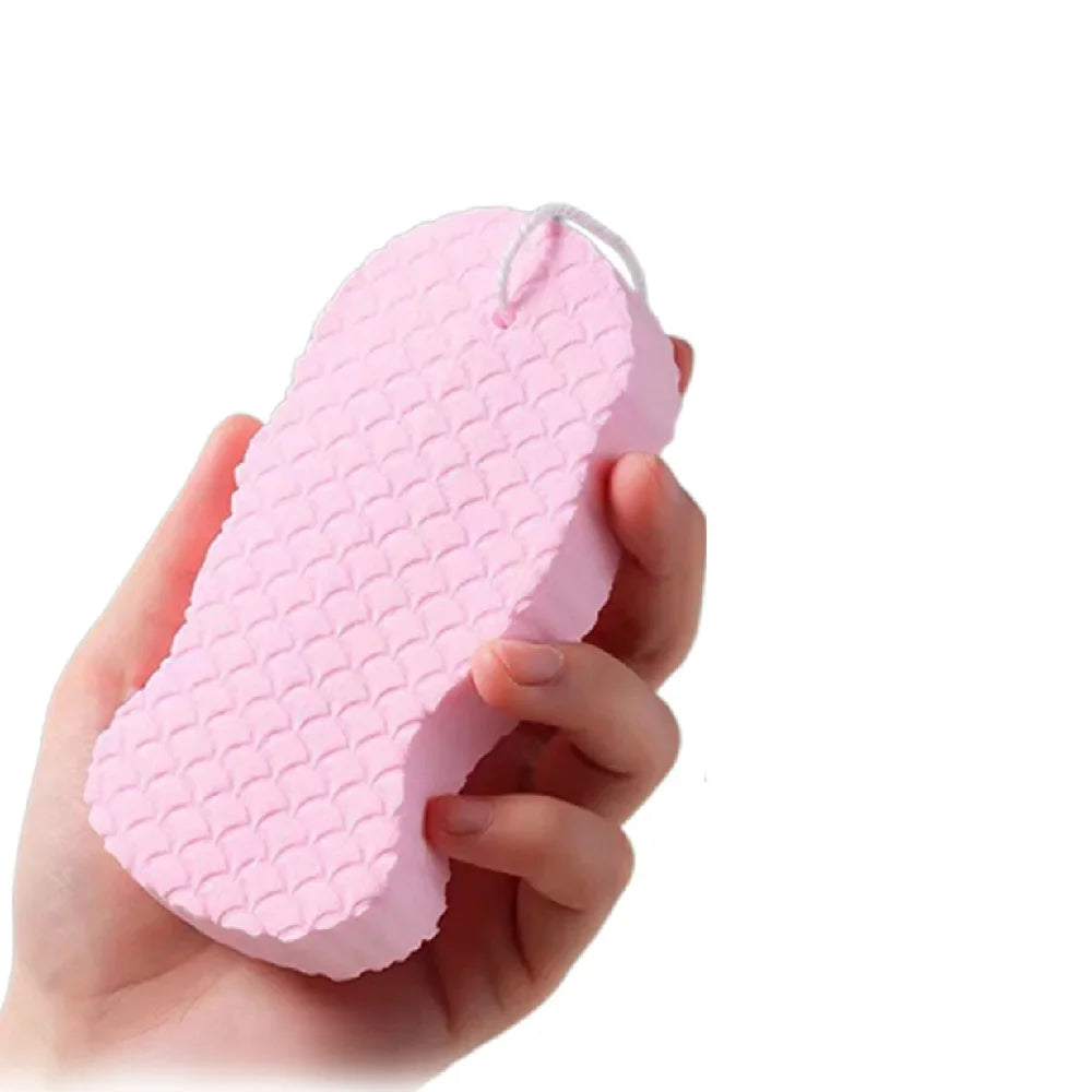 Soft Bath Sponge Body Scrubber & Exfoliating Washcloth Bath Scrub Sponge HIP C572-Pink-1pcs 30g