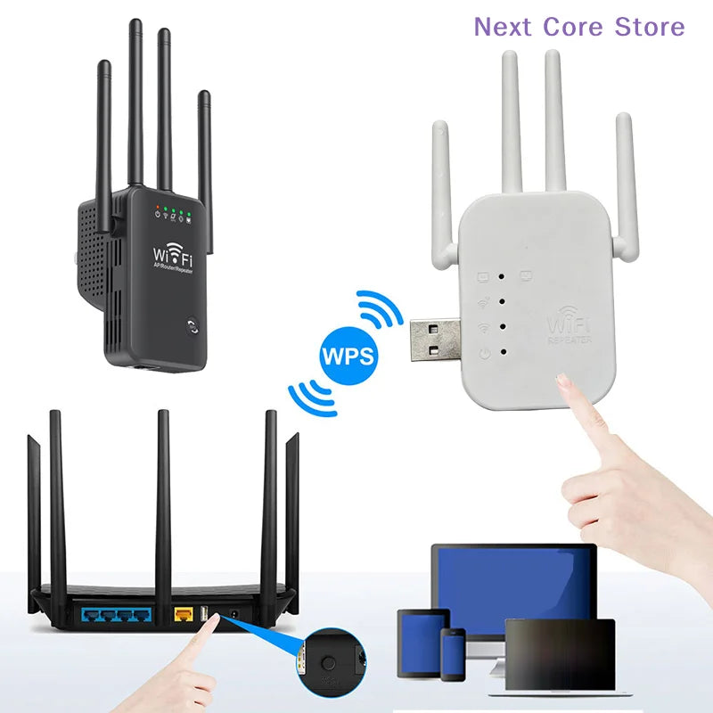 WiFi Extender 2.4GHz 300Mbps – 4 Antennas & Ethernet Port WiFi Range Extender HIP