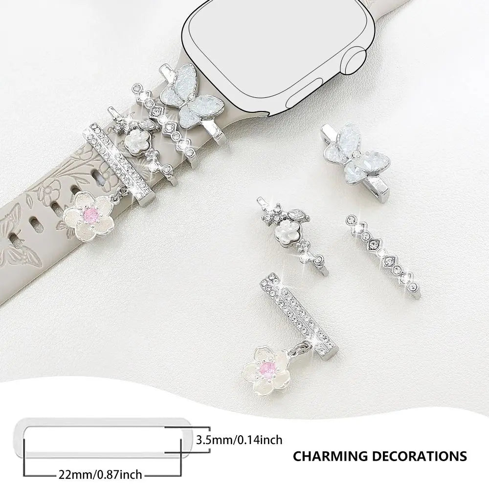 Diamond Metal Watch Strap Decorative Ring for Apple Watch Watch Strap Charm HIP
