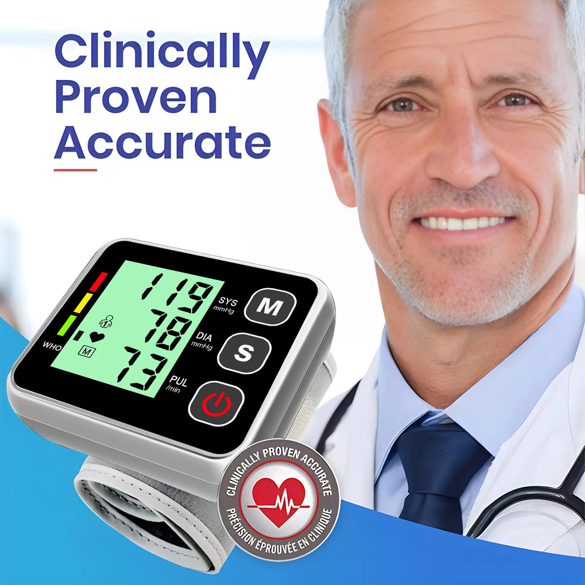 Fireurus Wrist Blood Pressure Monitor – LED Digital Display Wrist Blood Pressure Monitor HIP