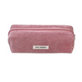 Large Corduroy Pencil Case – Multifunctional Pen Bag Pencil Case HIP Dark pink