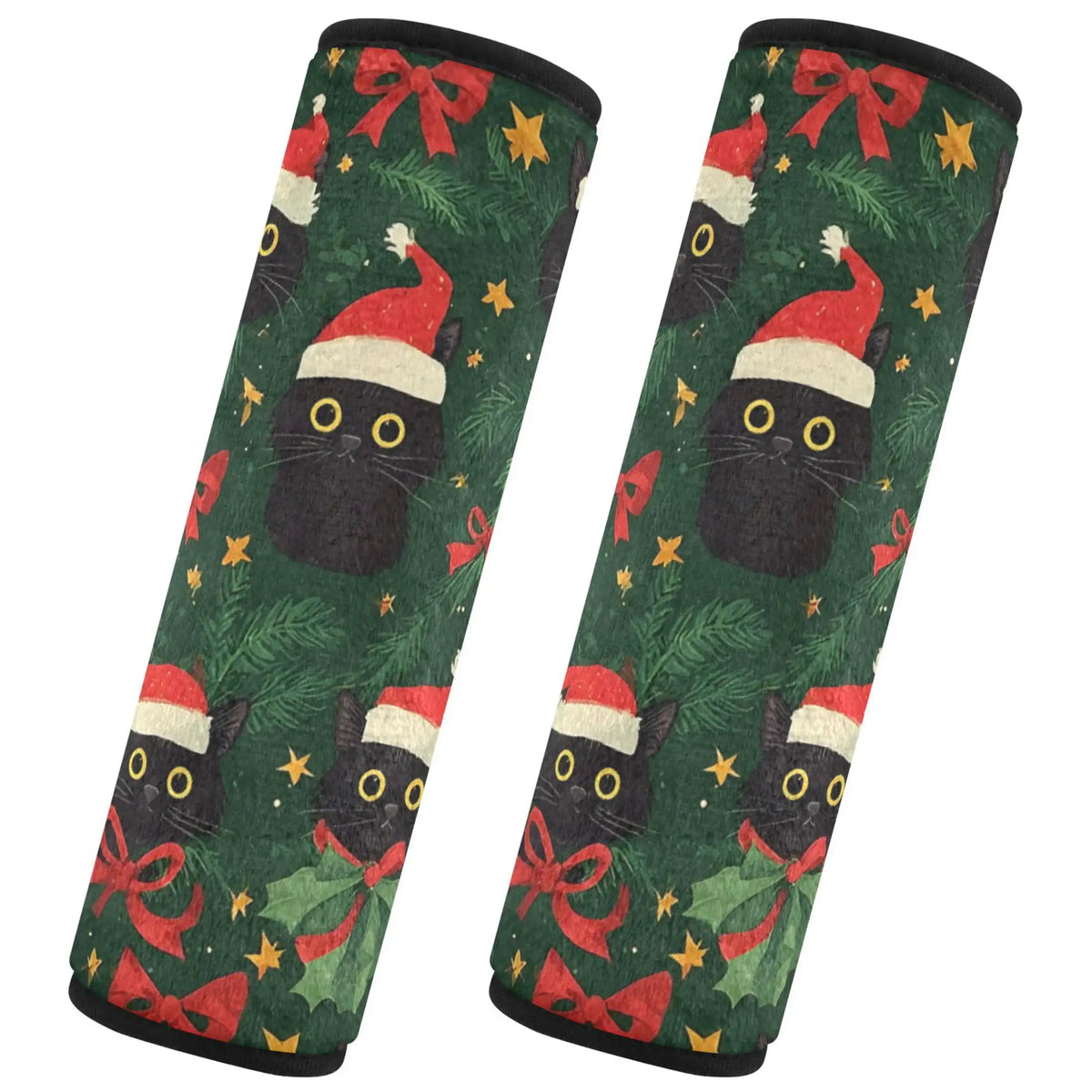 Christmas Cat Bow Seat Belt Covers 2 Pack – Soft Flannel Seat Belt Cover HIP