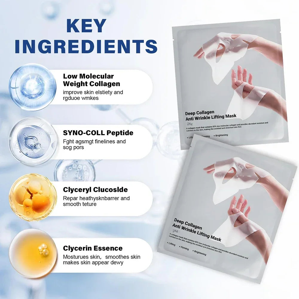 Deep Collagen Overnight Lifting & Firming Face Mask – 5 Pack Collagen Face Mask HIP
