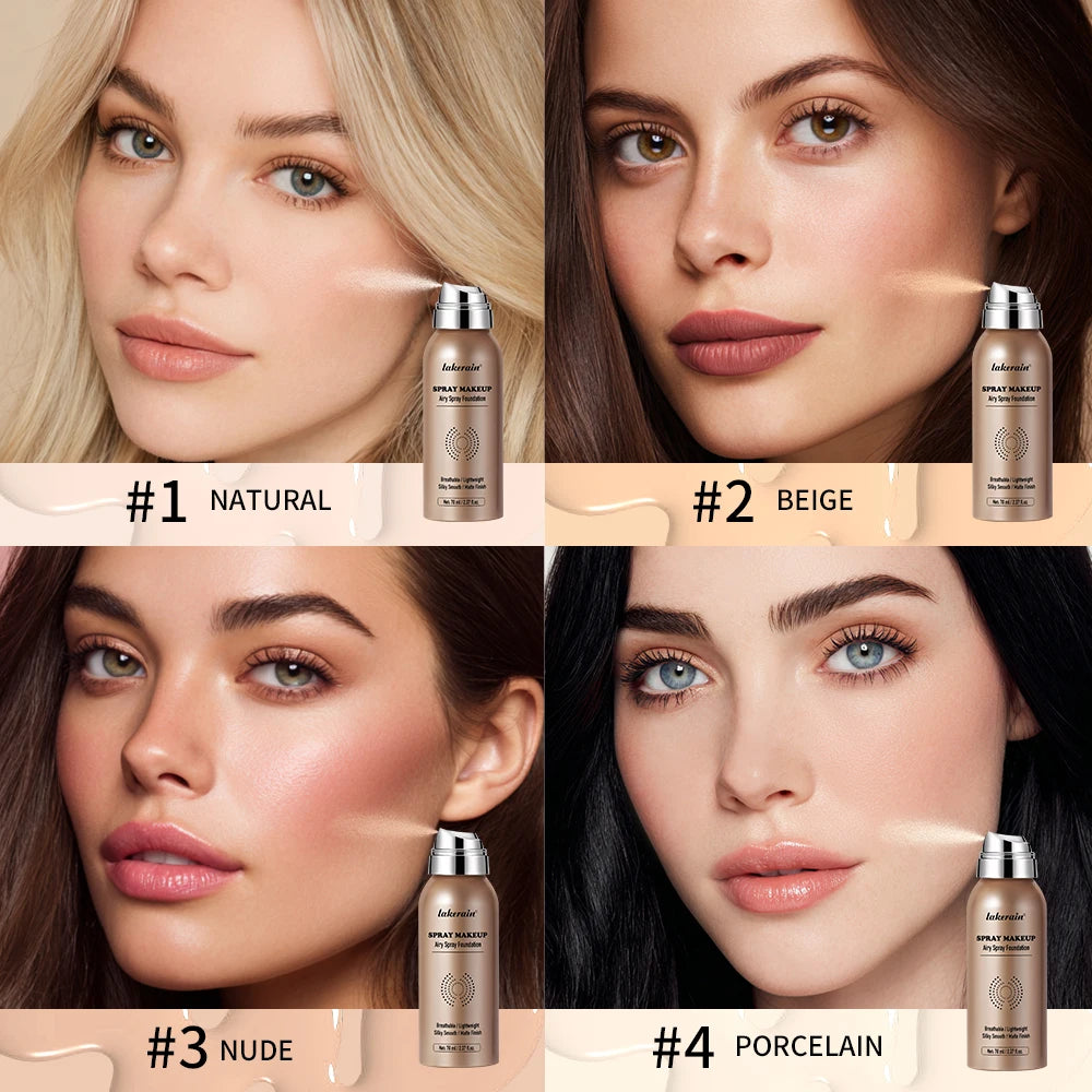 70ml Spray Foundation Magic Airbrush Makeup Silky Mist Lightweight Long Lasting Oil Control Cover Matte Smooth Finish Cosmetic HIP