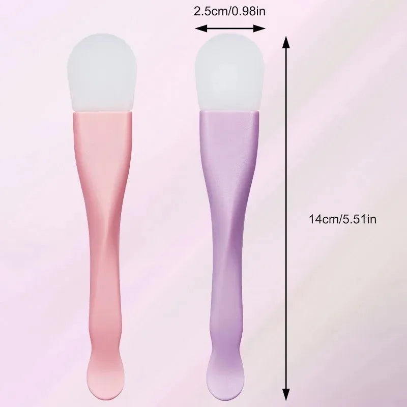 Dual-Ended Silicone Mask Brush & Spatula | Face Applicator Mask Applicator Brush HIP