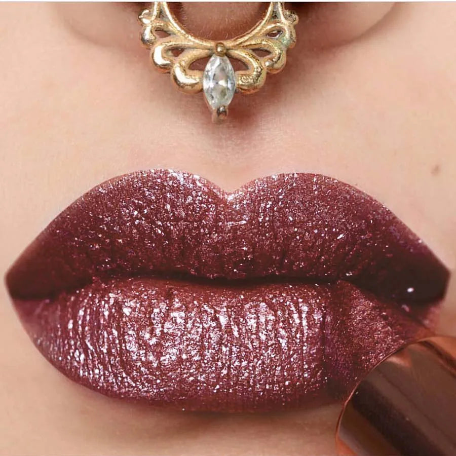 1 PC Red Metallic Lipstick Long Lasting Glitter Waterproof Lip Glaze Moisturize Luminous Liptint Shimmer Shiny Lipgloss Makeup HIP