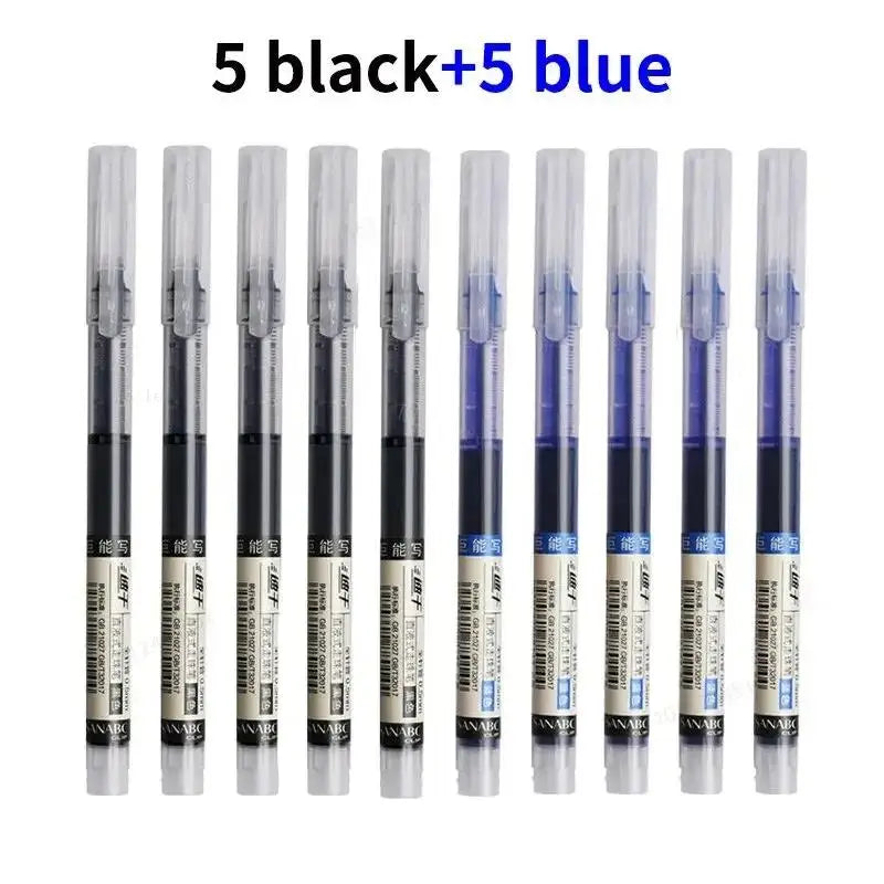 10-Piece Multicolor Gel Pen Set – 0.5mm Fine Tip | HIP Gel Pen Set HIP 5 Black 5 Blue