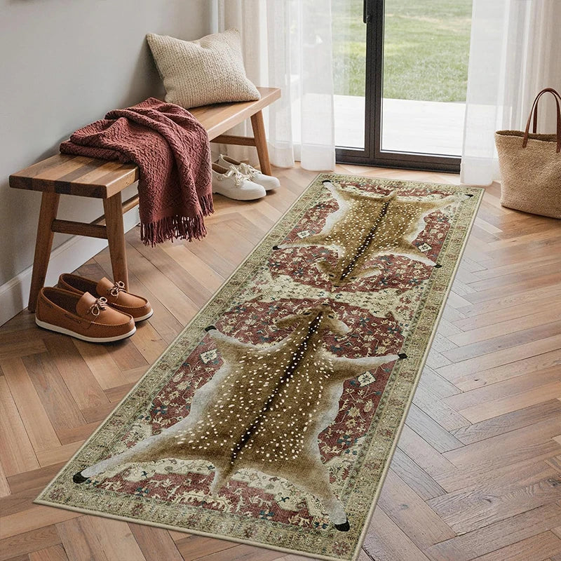 Cheetah Hallway Runner Rug – Non-Slip & Machine Washable Hallway Runner Rug HIP