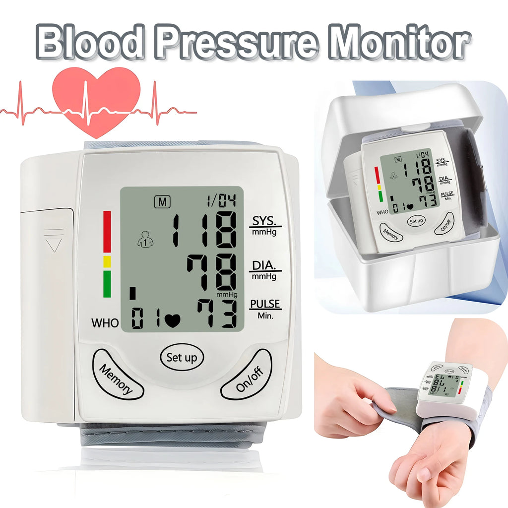 Fireurus Wrist Blood Pressure Monitor – LED Digital Display Blood Pressure Monitor HIP