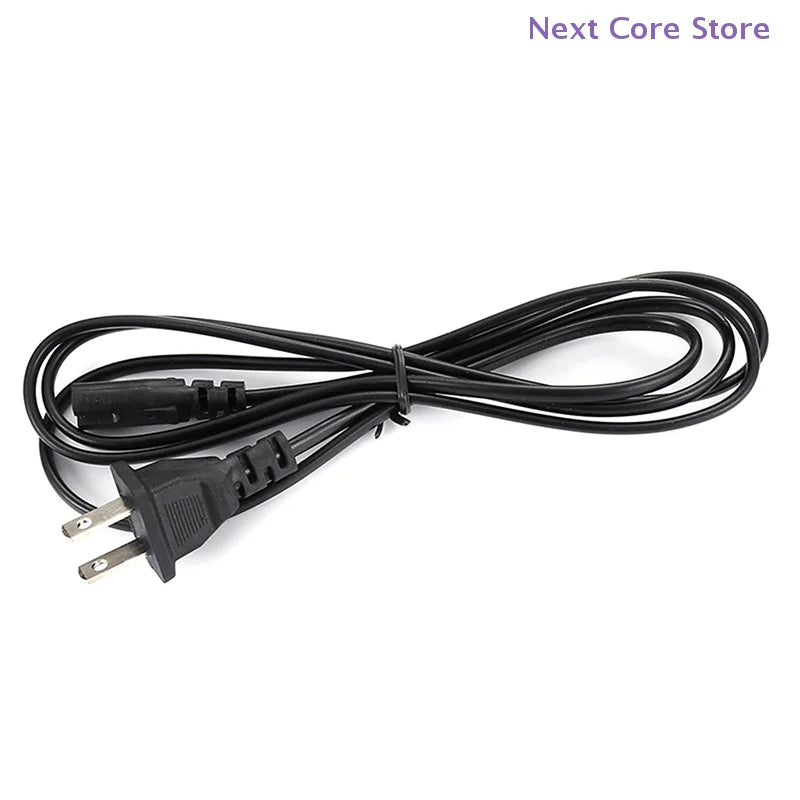 IEC C7 2-Pin Power Cable EU/US Plug – 1.5m Black Cord Power Cable HIP