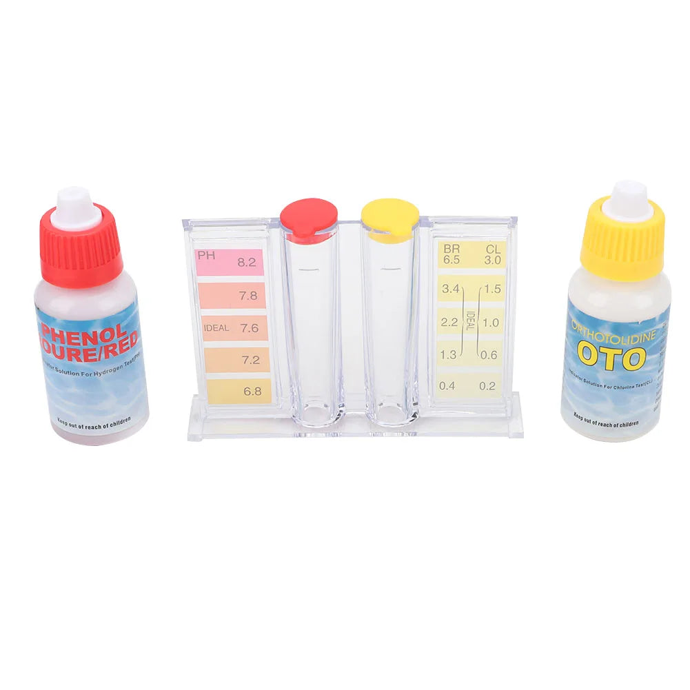 Pool Chlorine Test Kit Water Quality Test Box PH Chlorine Testing Kit Water Quality Test Box Accessories for Swimming Pool HIP